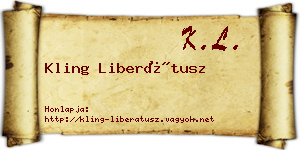 Kling Liberátusz névjegykártya